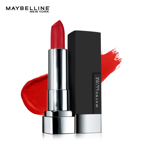 美宝莲（MAYBELLINE）绝色持久唇膏 雾感哑光 609 黑魔方唇膏 3.9g（口红 易上色 显色持久 ）