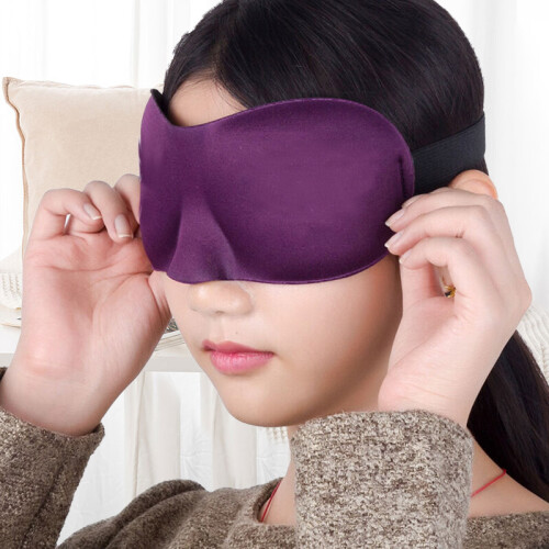 驰动3D眼罩 睡眠遮光轻薄透气 男女午休旅行睡觉护眼罩紫色