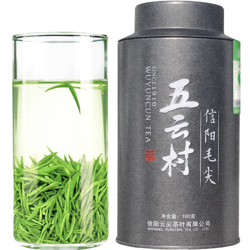 京东超市【买一送一送同款】2019新茶五云村信阳毛尖茶叶绿茶明前特级手工嫩芽100g（买一送一共200g)