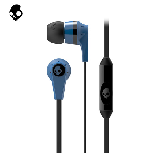 骷髅头（Skullcandy）INKD 2.0 IN-EAR 入耳式耳机游戏耳机音乐耳机 通用华为苹果小米 手机耳塞 蓝色