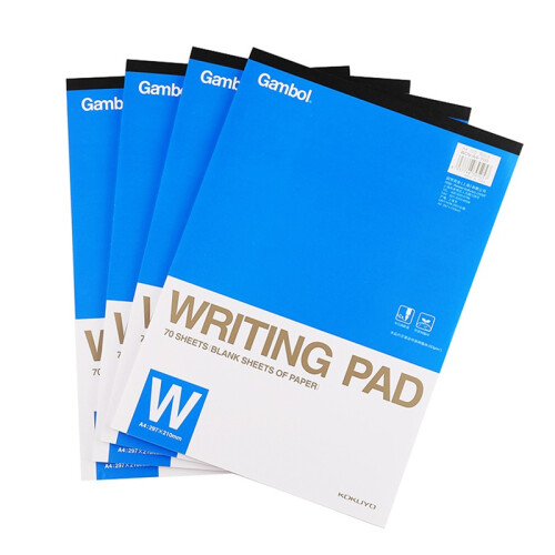 日本国誉(KOKUYO)Gambol渡边拍纸本子/草稿本 空白 A4/70页 4本装 WCN-A4-700