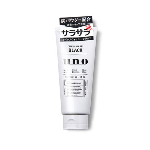 海囤全球日本进口 资生堂(SHISEIDO) uno吾诺男士洗面奶 黑色款 130g/支 控油祛痘清爽平衡深层保湿洁面