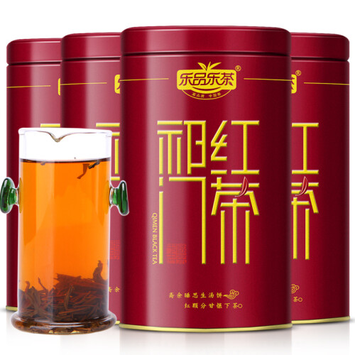 京东超市乐品乐茶 茶叶 红茶 祁门红茶特级工夫红茶叶非散装 125g*4共500g罐装