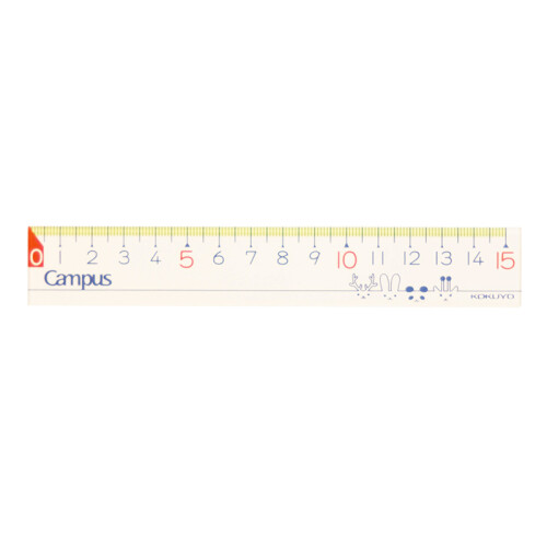 日本国誉（KOKUYO）Campus Kids学生办公用动物图案直尺刻度尺 15cm 动物图案155*25*2mm WSG-CLK15-1