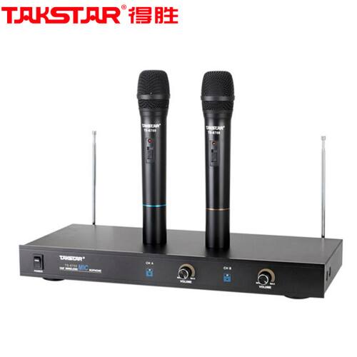 得胜（TAKSTAR） TS-6700HH一拖二无线麦克风 手持式会议主持无线话筒 家用舞台KTV演出麦克风防啸叫 2手持