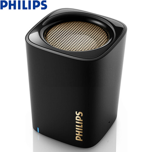 飞利浦(PHILIPS)BT100B 音乐精灵 无线蓝牙音箱 便携迷你口袋音箱 车载防滑 手机/电脑小音响 低音炮 黑色