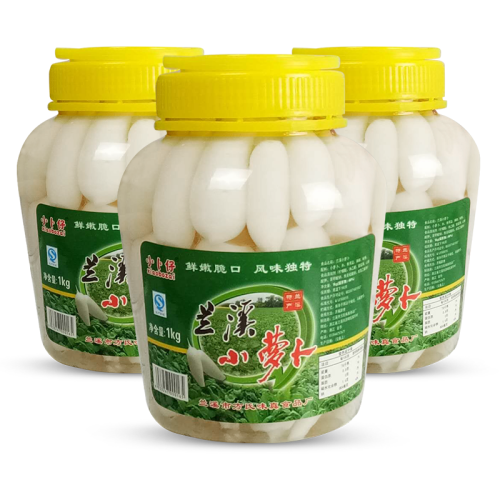 兰溪特产玉格格 泡椒小萝卜 兰溪小萝卜  腌制泡菜 大瓶2500g