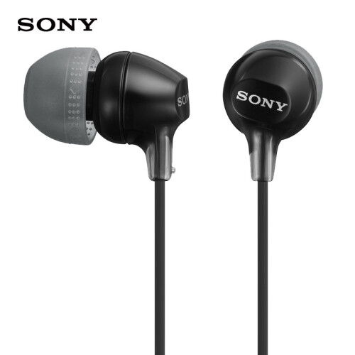 索尼（SONY） MDR-EX15LP 小巧入耳式耳机,佩戴舒适 半透明果冻色渐变机身 黑色