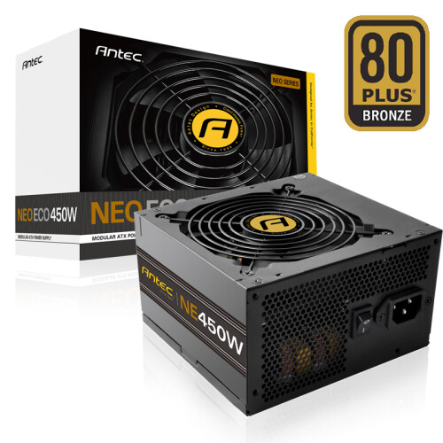 安钛克(Antec)NEO450铜牌半模组 台式机电脑主机机箱电源450W（6万好评NEO系列/日系电容/静音风扇/3年换新）