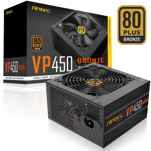 安钛克(Antec)VP450铜牌 台式机电脑主机机箱电源450W(48万好评VP系列/静音风扇/3年换新只换不修)