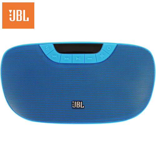 JBL SD-21 BLU 便携式迷你桌面小音箱 FM收音机插卡小音响 老年人随身听mp3播放器 屏幕显示可插U盘 蓝色