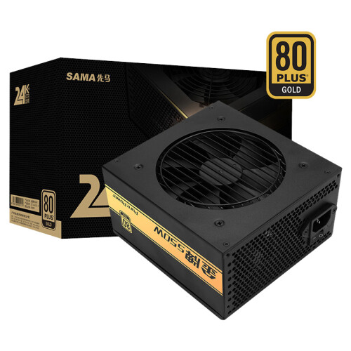 先马（SAMA）金牌550W 额定功率550W 80PLUS金牌认证/主动式PFC/单路+12V强劲/全电压/背线