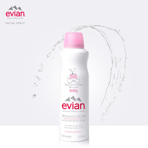 依云（evian）婴儿矿泉水喷雾150ml（法国进口 补水 保湿 爽肤水 湿敷 温和 护肤品）