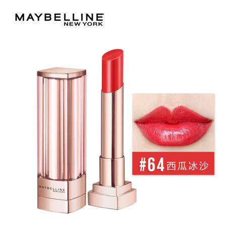 美宝莲（MAYBELLINE）绝色持久唇膏纵情耀系列SOR64 3g（夏日小灯管 玻璃唇 绝色持久保湿）