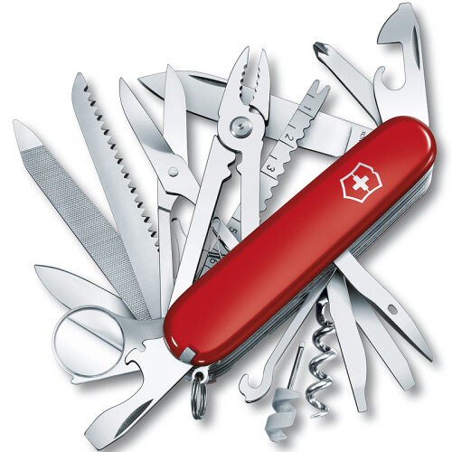 维氏(VICTORINOX)瑞士军刀 英雄91mm(33种功能) 军刀户外刀具多功能折叠工具刀瑞士刀 红色1.6795