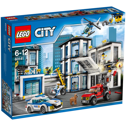 京东超市乐高(LEGO)积木 城市组系列City警察总局6-12岁 60141 儿童玩具车 男孩女孩生日礼物