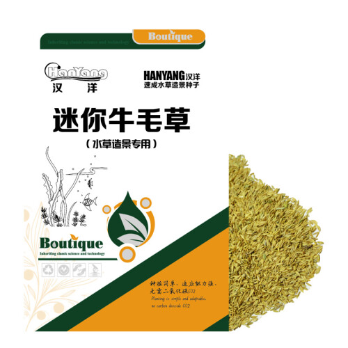 京东超市汉洋 HANYANG 鱼缸水族箱水草种子水草造景种子前景草种子迷你牛毛草10克