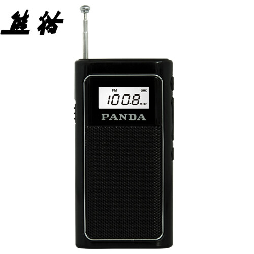 熊猫（PANDA）6200 迷你FM插卡收音机 MP3播放器 迷你小音响（黑色）