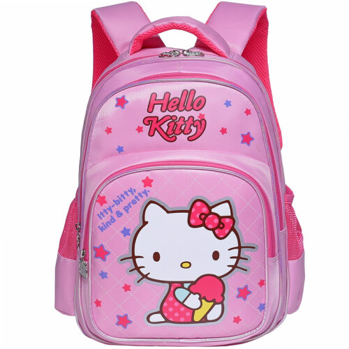 京东超市凯蒂猫 （hellokitty）儿童书包女小学生书包 可爱卡通小学生双肩背包 CL-HK3291P粉色