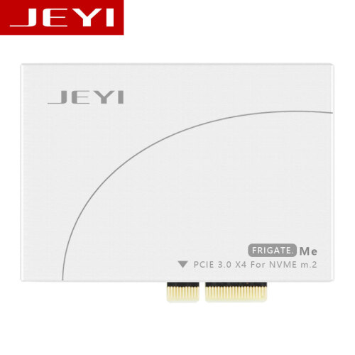 JEYI佳翼护卫舰 NVME转接卡PCIE散热硬盘盒满速X4扩展卡PCI-E3.0 GEN3 X16 银色｜单电压 佳翼