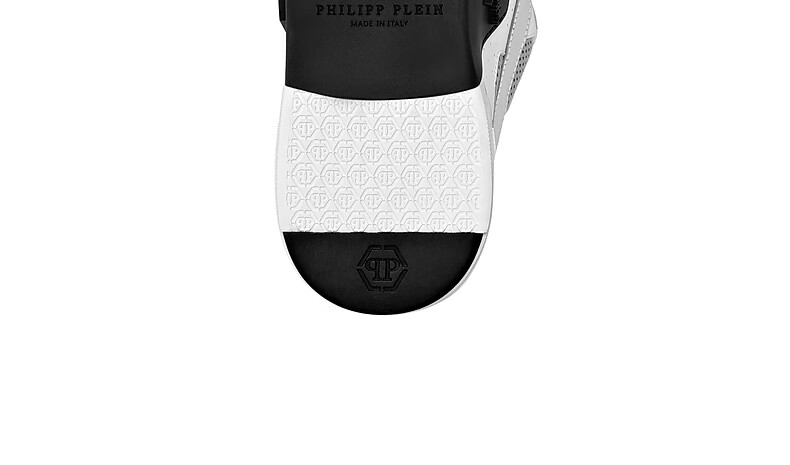 31，PHILIPP PLEIN 運動鞋2024春男女同款混郃皮革低幫板鞋 菲歷沛 灰色 38