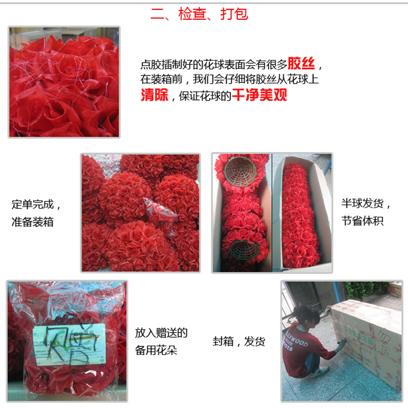 
                                        玫瑰花球仿真花绢花 1个4种型号可选　商场婚庆4S店庆典装饰 肉粉色 1号(整球直径42厘米)                