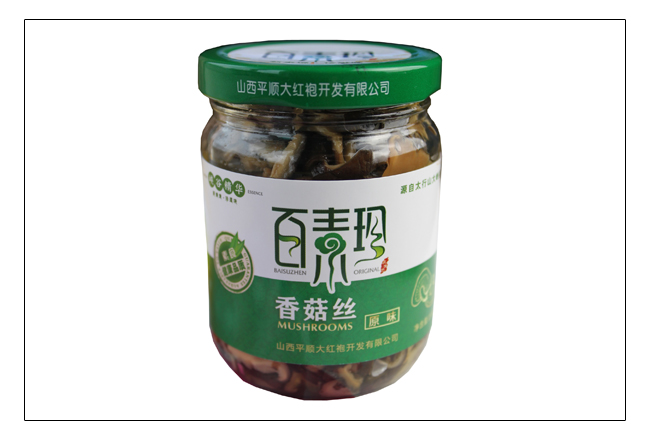 香菇丝 百素珍(原味)200g*2瓶 味极鲜 山西特产