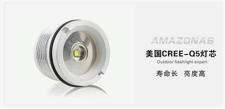 亚马逊应急灯照明LED强光手电筒充电远射防水家用消防手电A6