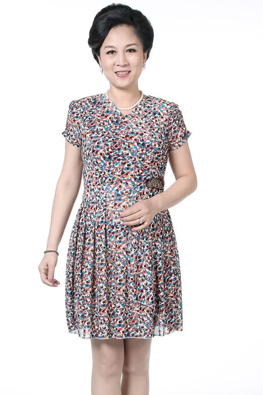 中老年<em>夏装</em>连衣裙中老年<em>裙子</em>连衣裙<em>中年妇女</em>连