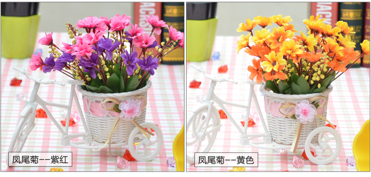 
                                        【畅宁】仿真花套装 小车花插花套装 套装假花装饰花瓶塑料花绢花干花家居装饰品 (小向日葵) (小车丝带颜色 随机)                