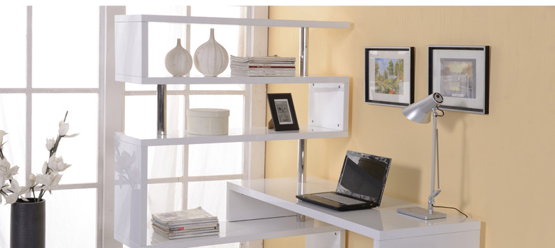 京东商城 尼尔诗帝简约转角书桌 书桌书架组合