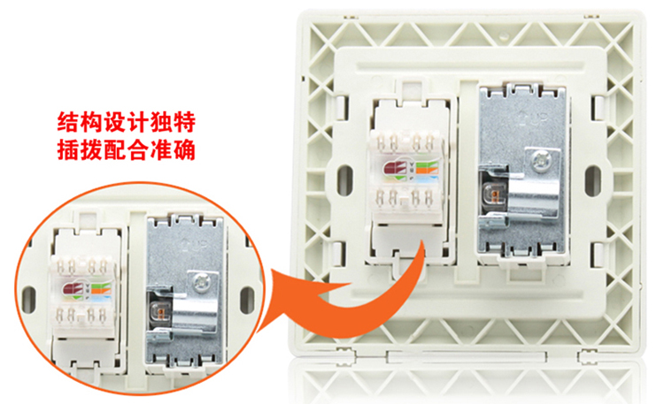 abb插座 德逸白色 网络电视面板 tv电视