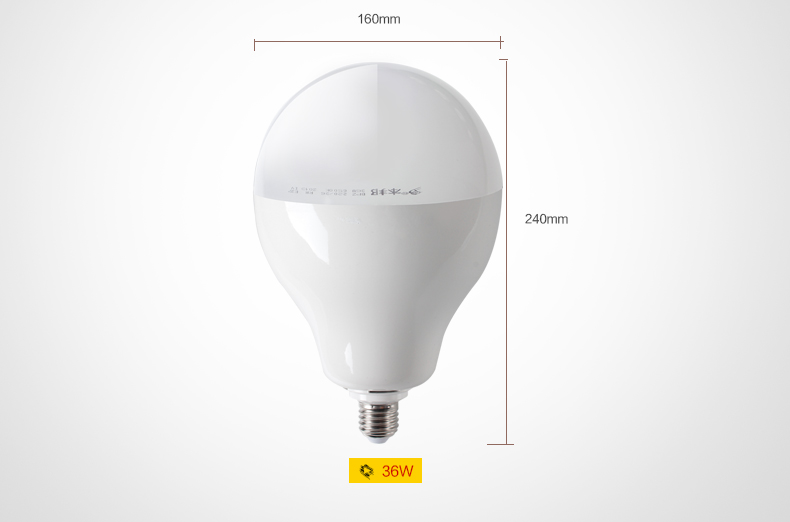 本邦led灯泡E27螺口大功率节能球泡 36W 白光