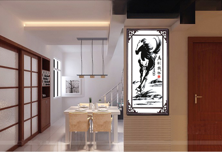 
                                                                                蒙娜丽莎十字绣马到成功精准印花八骏书房套件装新款客厅大幅画11CT棉线丝线印花 马到成功棉线精准印花                