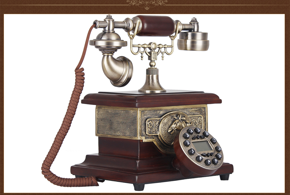 佳话坊仿古电话机座机复古欧式家用来电显示固定新款创意有绳包邮