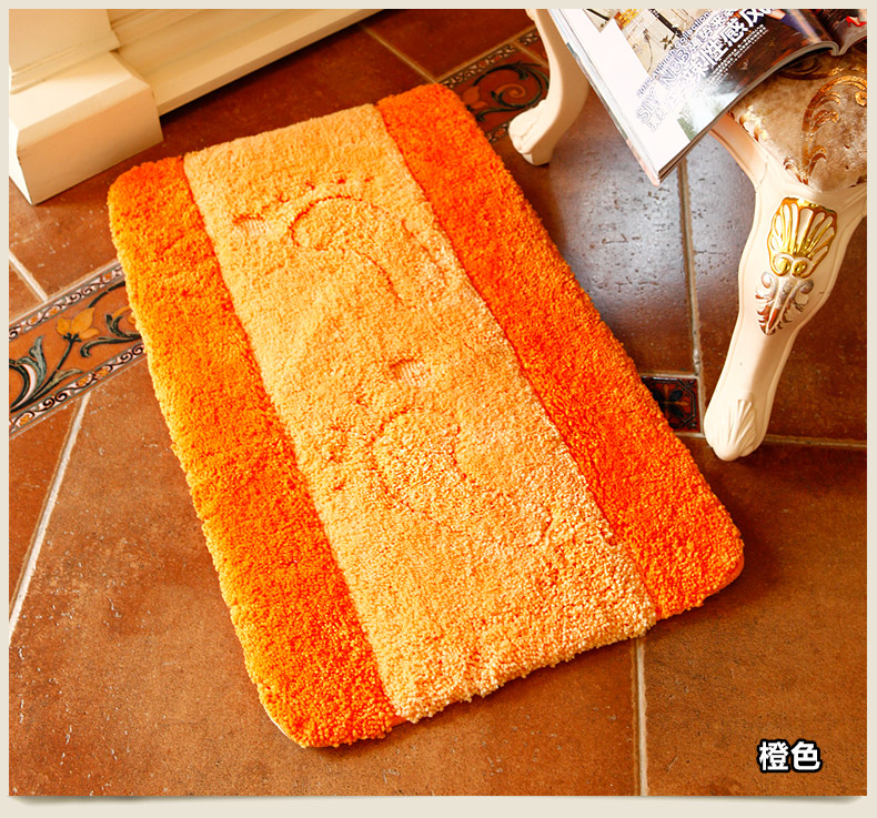 
                                        轩皇世家大脚丫地垫 防滑吸水门垫子浴室垫 灰色脚Y 40*60cm                