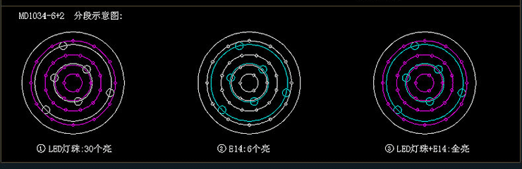 光印现代K9水晶灯LED吊灯餐厅灯客厅灯卧室灯吧台灯玄关灯MD1034 直径43cm