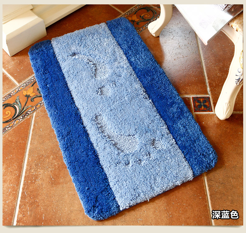 
                                        轩皇世家大脚丫地垫 防滑吸水门垫子浴室垫 灰色脚Y 40*60cm                