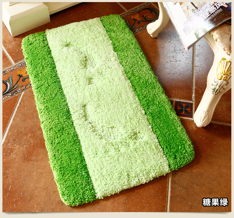 
                                        轩皇世家大脚丫地垫 防滑吸水门垫子浴室垫 灰色脚Y 40*60cm                