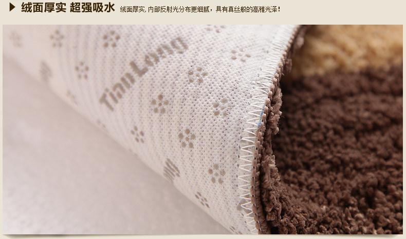 
                                        轩皇世家大脚丫地垫 防滑吸水门垫子浴室垫 灰色脚Y 40*60cm                