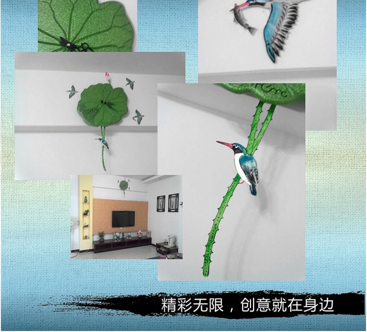 灵家时尚田园客厅挂钟创意荷叶时钟cw0509金色