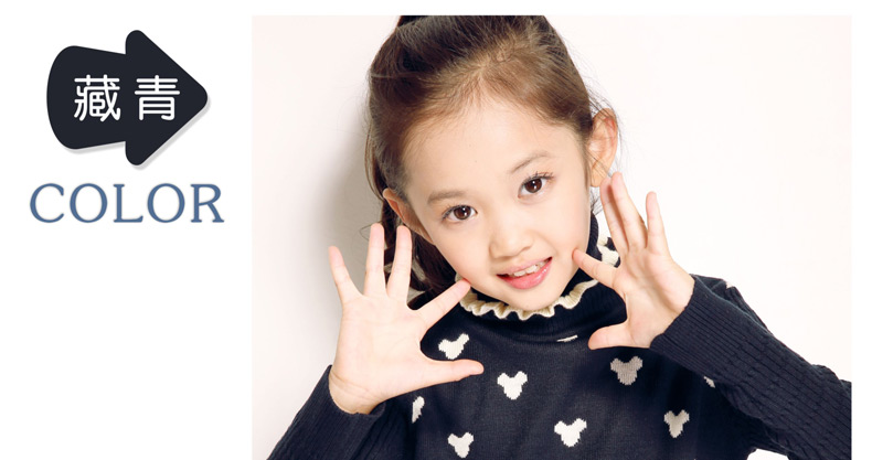 千千小熊2013秋冬女童高领针织衫韩版儿童毛衣宝