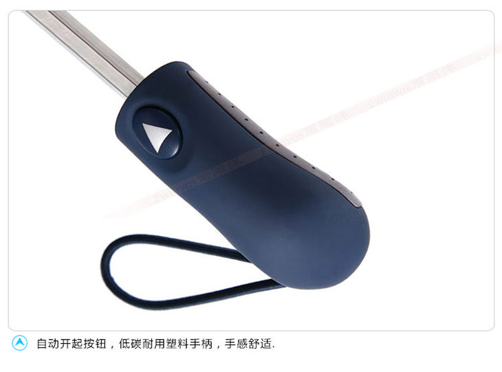 上海故事雨伞男士英伦商务折叠伞男女士超大伞面情侣款遮阳伞三折强力拒水晴雨伞 UV深蓝色