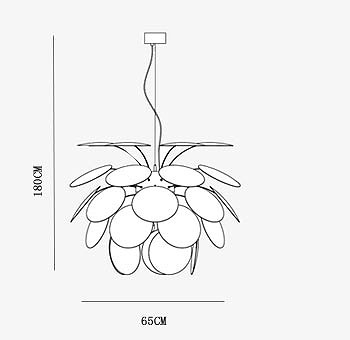 型号md0908020-1 产品名称:  二代 圆片松果 吊灯 灯体尺寸:  直径65