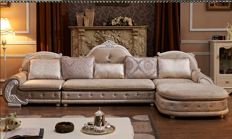 京东商城 尼尔诗帝 简约欧式法式布艺沙发组合