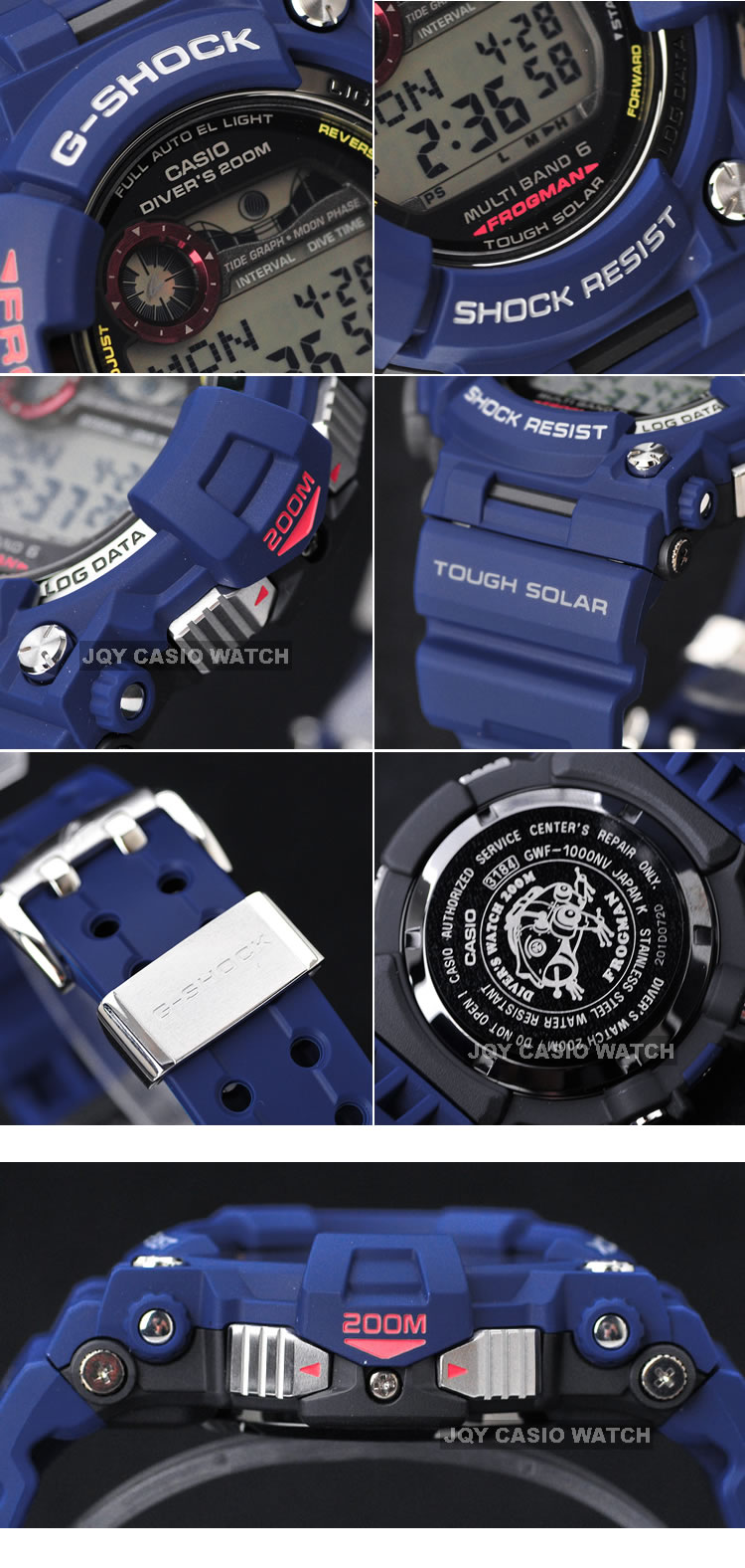 卡西欧(casio)手表 g-shock蛙人太阳能电波专业潜水男表gwf-1000nv gw