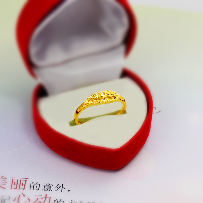 婚嫁特惠 世嘉珠宝 <em>黄金戒指</em> 999千足金 女款 三