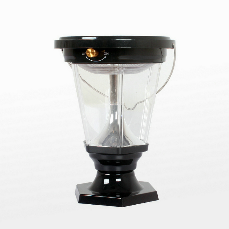 爱惟手提太阳能充电马灯led户外野营应急灯Y002 黑色+220V充电器
