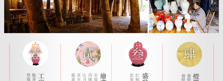比月照明 新中式复古书房卧室床头灯装饰婚庆灯饰温馨陶瓷护眼灯学生台灯3095