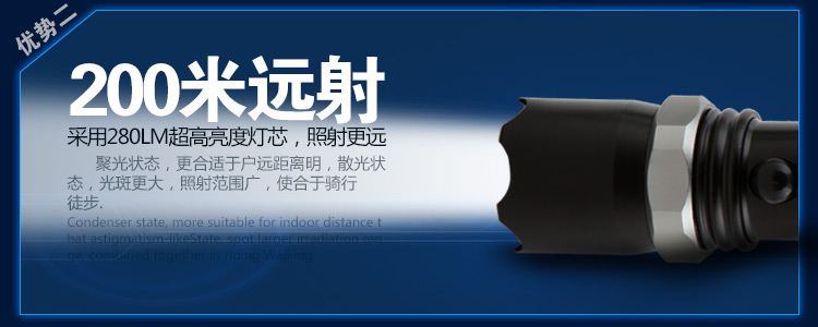 亚马逊应急灯照明LED强光手电筒充电远射防水家用消防手电 A7 绿色
